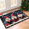 Christmas Gnome Doormat Winter Snowflake Dwarf Print Entry Mat Indoor Front Door Holiday Home Decor Welcome Floor Rug