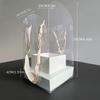 5/10pcs Large Transparent Flowers Packaging Box Tote Bag Art Flower Arrangement Box Plastic/Paper Flower Gift Boxes with Cutouts