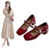 Spring and summer new fashionable solid color Mary Jane shoes gently match skirt thick heel high heel single shoes