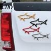 Hollow Shark Car Emblem Zinc Alloy Sticker 3D Out Animal Decal Electric Vehicle for Side Creative Badge Motorcycle Vehicles