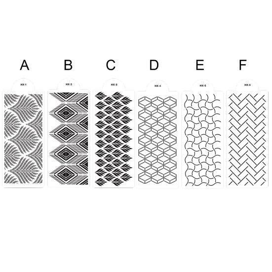 Embossing Mold Wheat Spike Pattern Heat Resistant PET Spraying Cake Border Stencil for Home