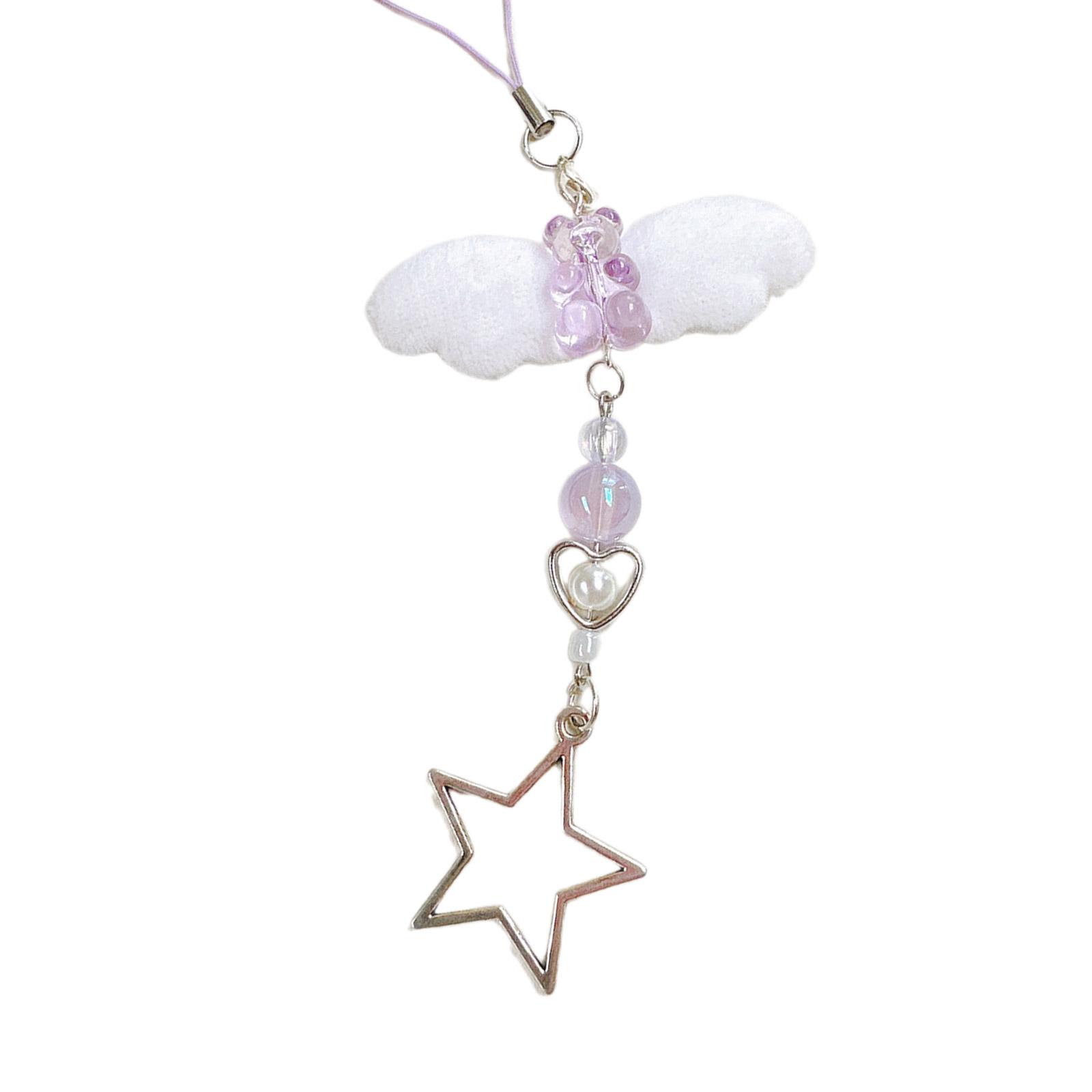 

Эстетическая звезда телефонный брелок-подвеска шнурок универсальный брелок и сумка подвеска сплав телефон аксессуар для женщин и девушек фиолетовый