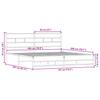 Metal Bed Frame Without Mattress Smoked Oak Finish 180 X 200 Cm