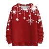 Women's Casual Long Sleeve Woolen Christmas Sweatshirt Fall  Vacation Long Sleeve Pullover