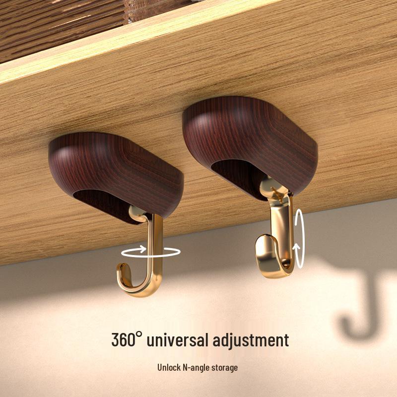 Rotating No-Drill Strong Adhesive Hook for Wall & Door