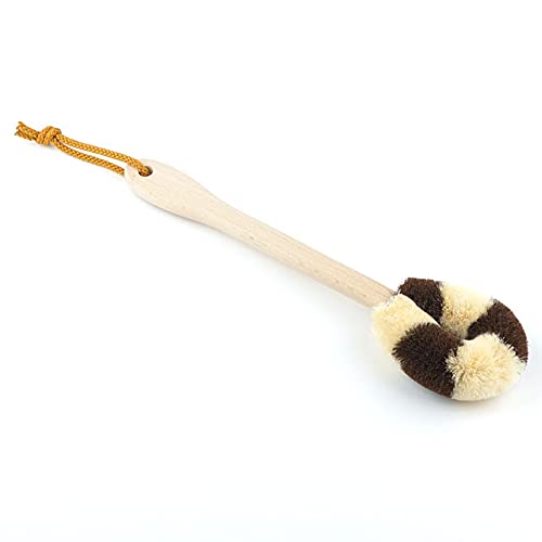 

Kitayama Masatsune Shoten Body Scrubber with Handle, Large, Made in Japan, Bath Brush, Natural Materials, Soft, 4589592430533 (E Type: KMB-BE5)