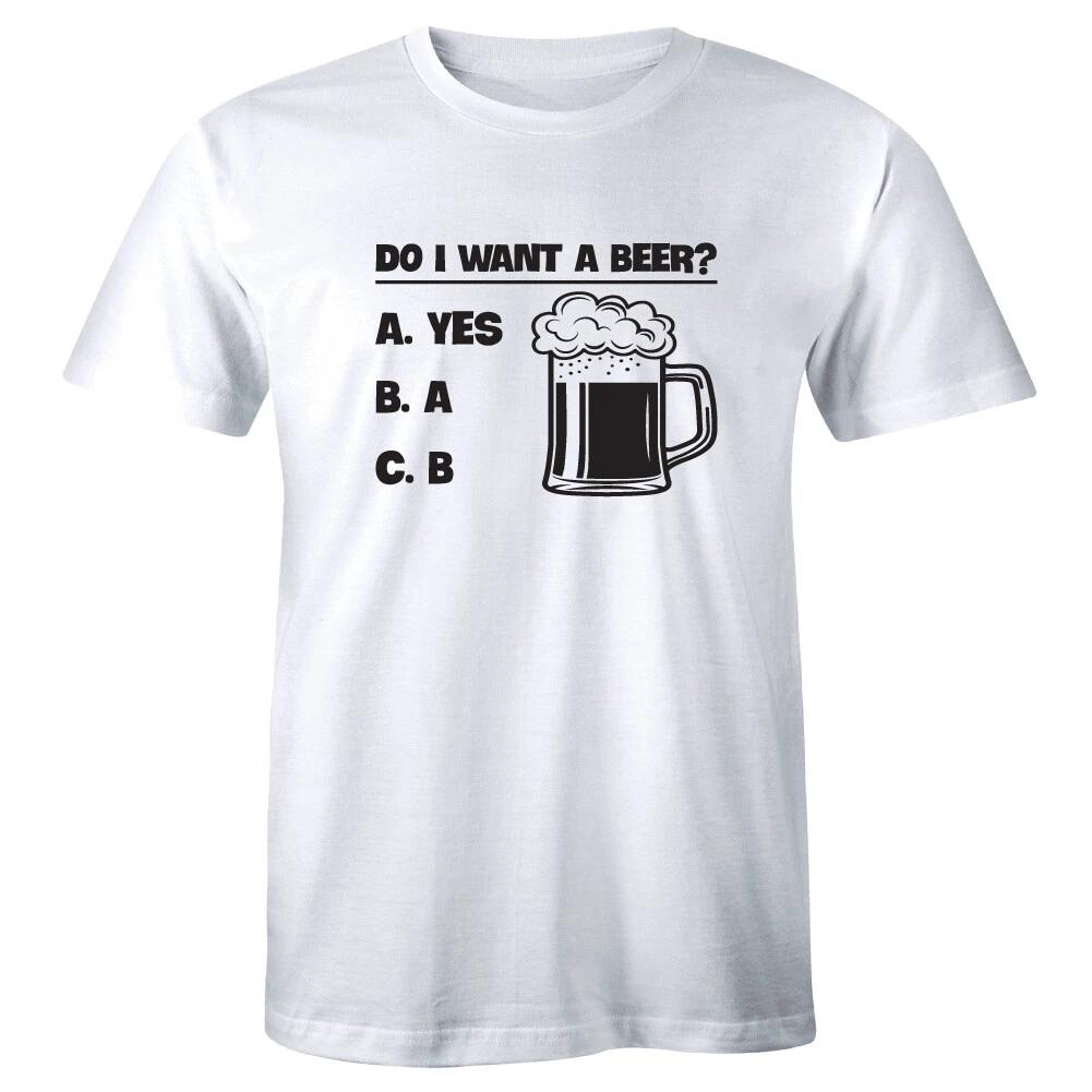 Do I Want A Beer Choose Yes Men s T-Shirt Funny Alcohol Check List Gift Shirt 4XL