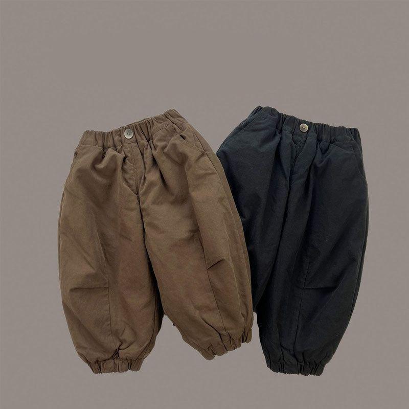 Children's Hooded Jacket Winter Men's Women's Baby Velvet Thick Trousers Two Piece Suit