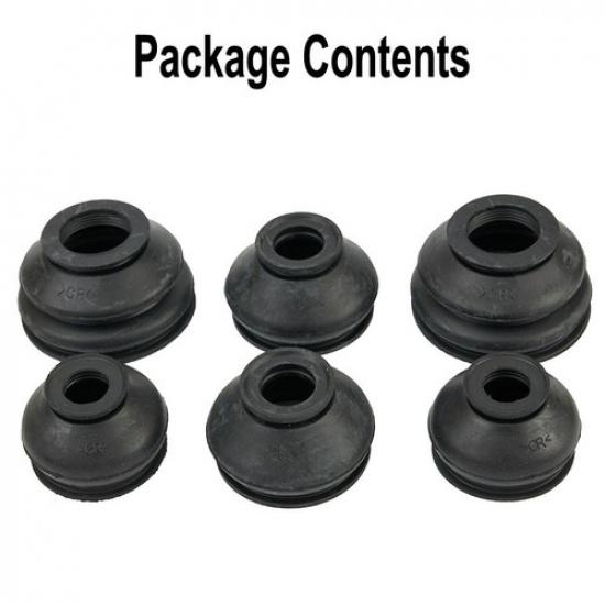 Ball Joint Dust Boot Covers Tie Rod End Tool Truck 6pcs Adapter Black Car