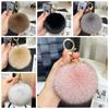 Bag Ornament Pompom Ball Keychain Hanging Decoration Fur Pendant Fur Ball Keyring  Women Girls