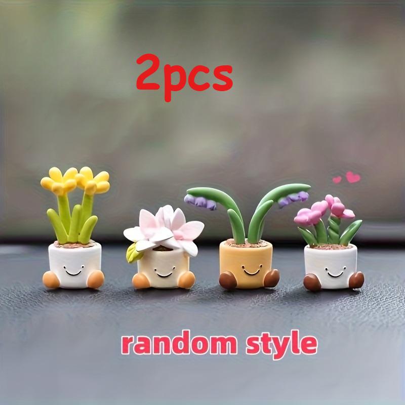 

Mini Potted Plant - -Free Luxury Fake Plants for Center Console & Dashboard, Low-Maintenance Decorations Suitable for, Trucks