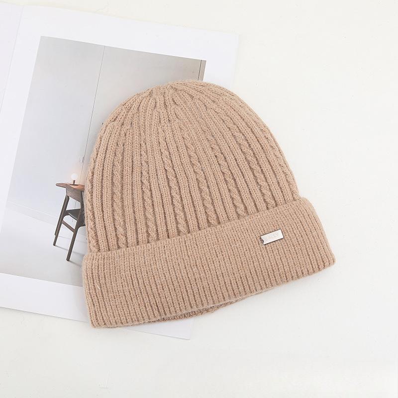 Autumn and Winter Hat Men's Plush New Korean Knitted Hat Versatile Warm Ear Protection Thickened Fashionable Wool Hat Cold Hat