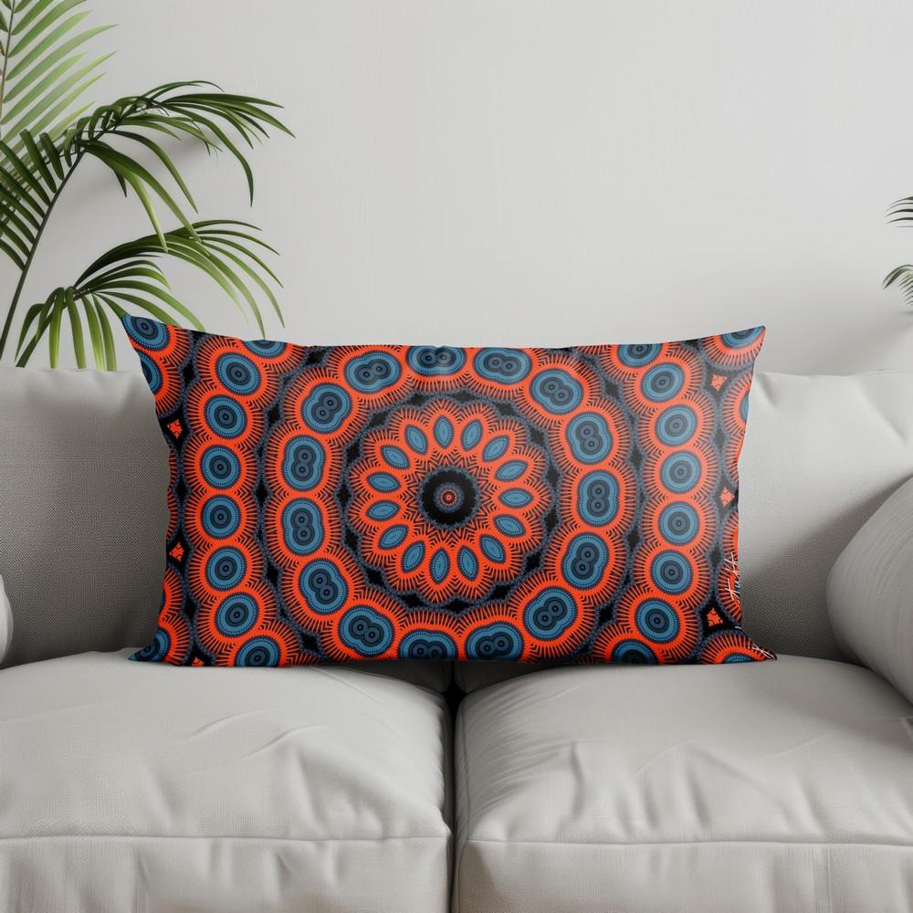 Home Decor Colorful Mandala Pattern Pillowcase Suitable For Sofa Bedroom Car Pillow Cover Cushion Rectangular Back Cushion