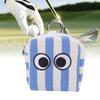   Waist Bag Cute Embroidered Eyes Striped Zippered Portable Waist   Storage Pouch