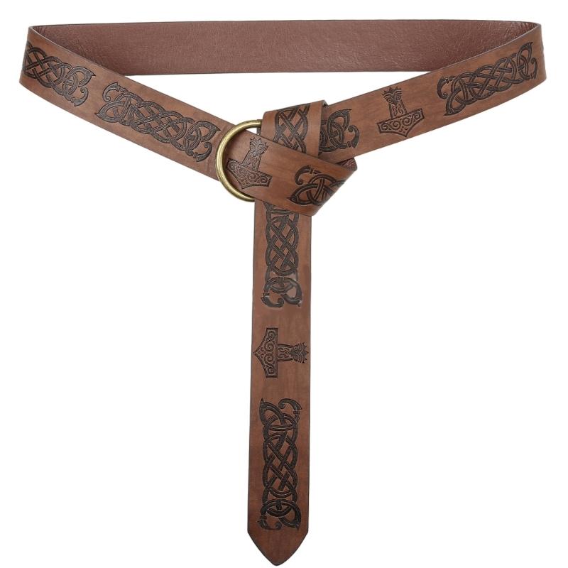 Vintage Embossing Belt Punk Wristband for Dressing Up at Parties and Festivities