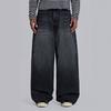 Angel Wings Print Jeans Y2K Loose Straight Leg Streetwear Teens
