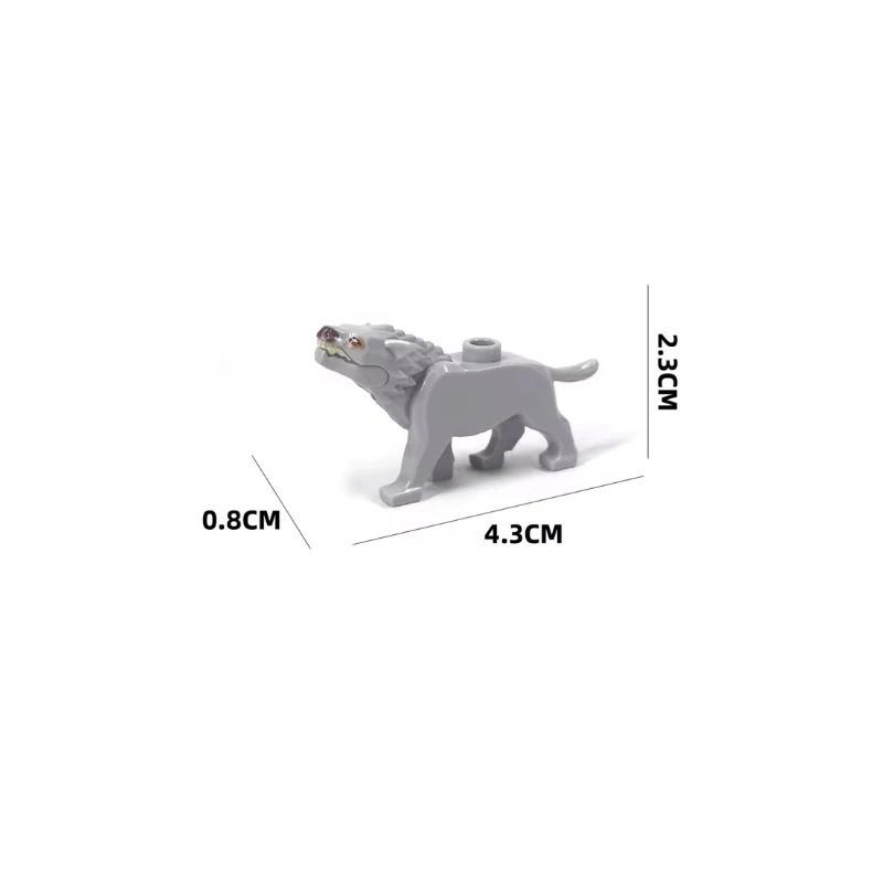 MOC Mittelalterliche Bausteine Figur Zubehör Zoo Afrikanischer Elefant Kamel Hirsch Wolf Krokodil Kriegspferd Mini Ziegel Spielzeug Geschenk R058