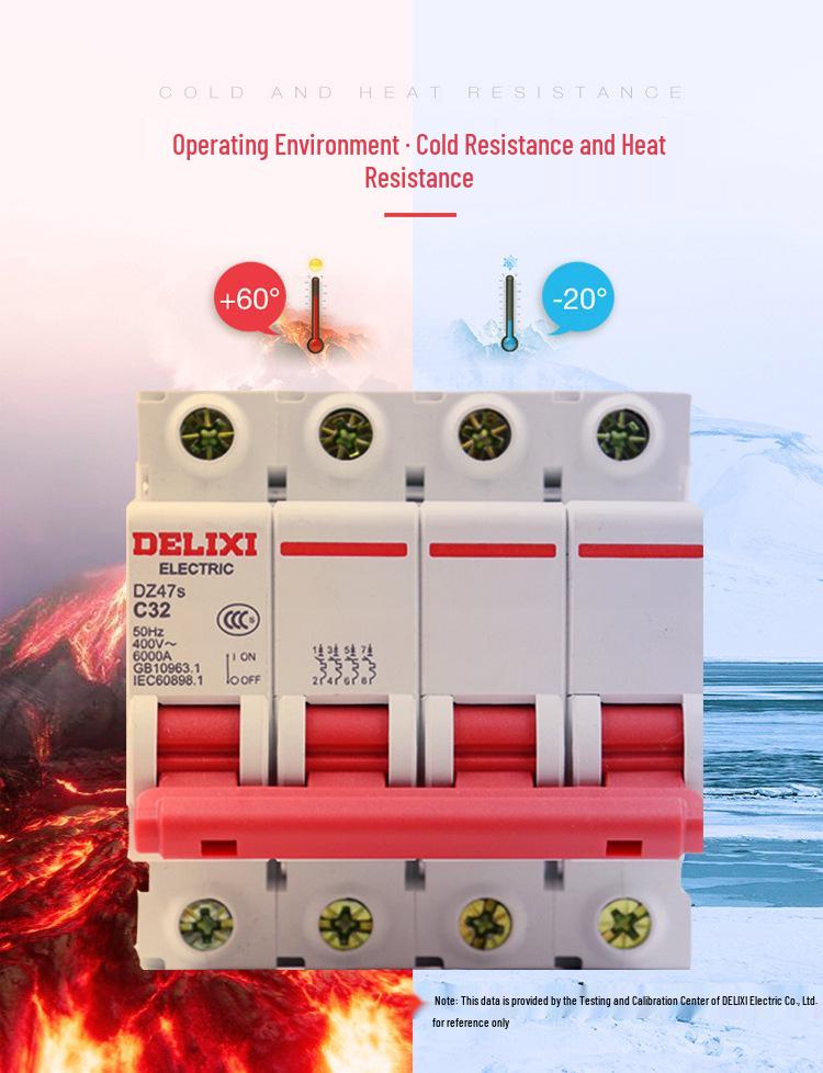 Delixi DZ47S Miniature Circuit Breaker: 2P, 16A, 20A, 32A, 63A Household Air Switch