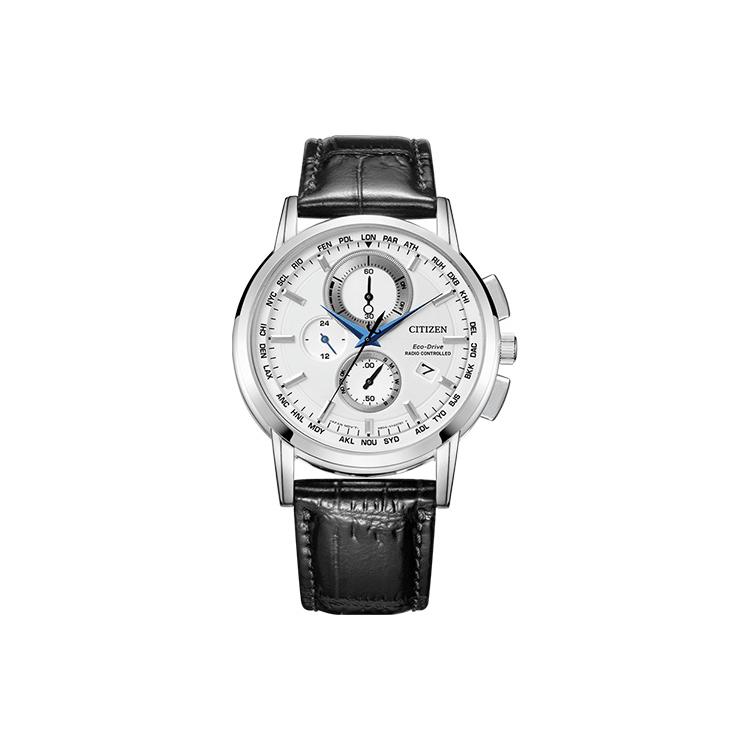 

CITIZEN Ecology Drive Collection Light Powered Quartz Movement Cow Leather Strap Watch Men s Watches AT8110-11A White