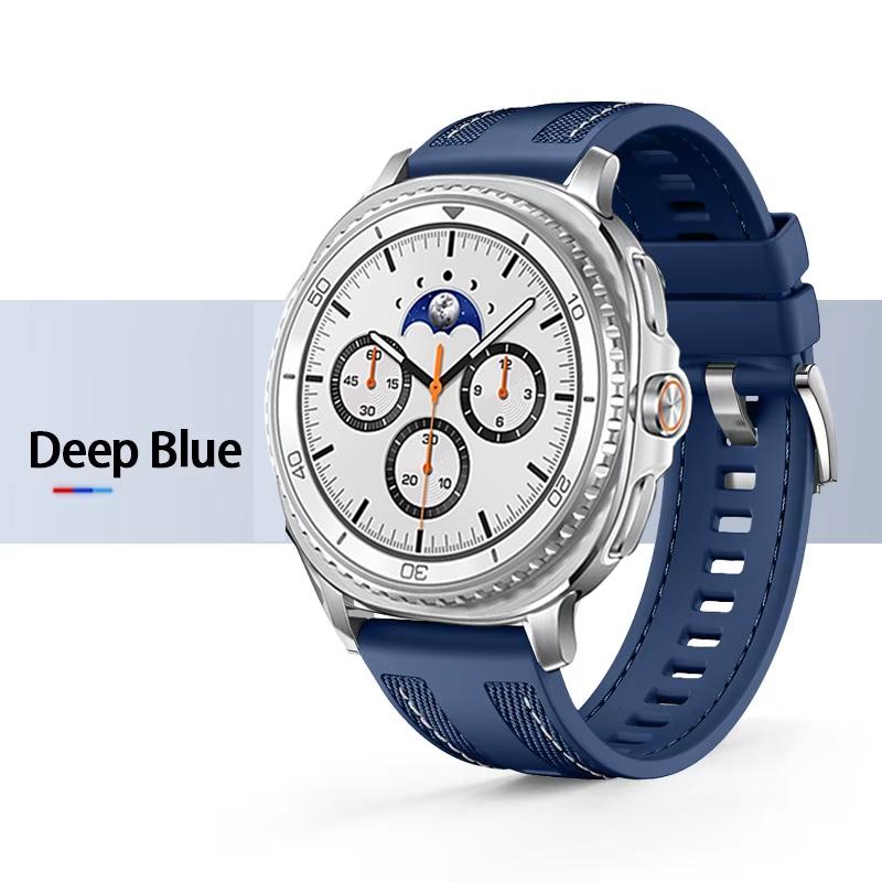 Nylon+Silikon-Armband für Samsung Galaxy Watch 8/8 Classic Armband 40mm 44mm Komposit-Armband correa Galaxy Watch Ultra 2025 47mm