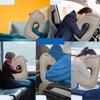PVC Plush Inflatable Sleeping Pillow, Travel Sleeping Pillow, Sleeping Pillow, Inflatable Pillow