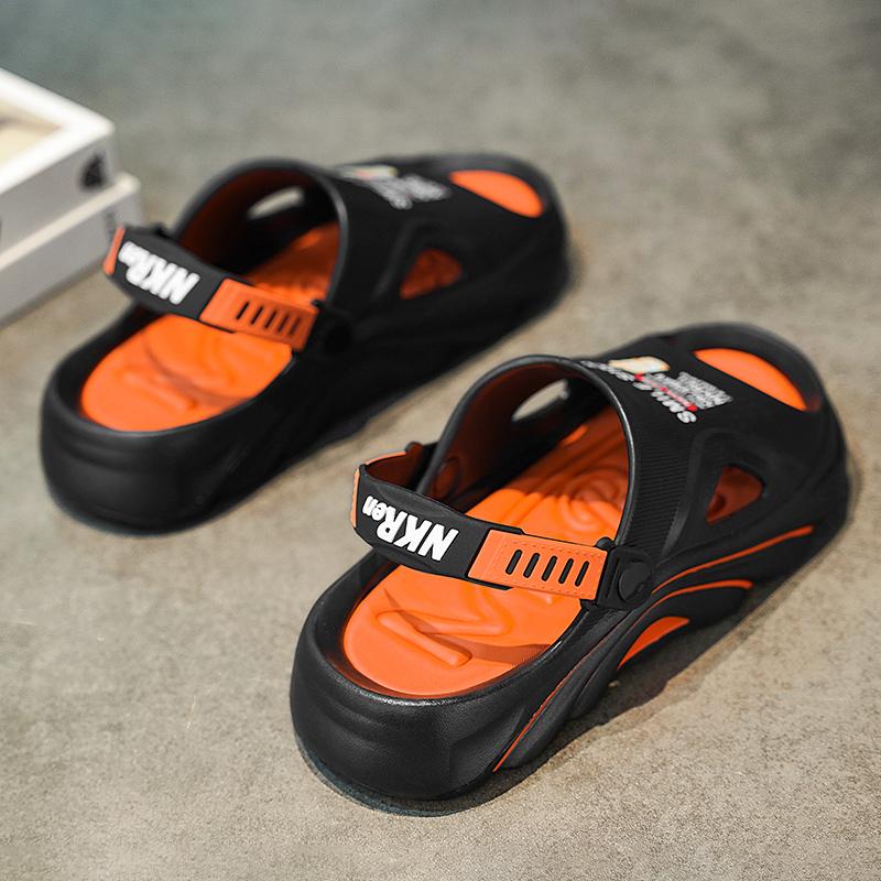 Smile Pop Casual Men Clogs Slippers Band Summer Slippers Outdoor Non-slip Beach Cozy Men Shoes Soft EVA Home Breathable Slippers