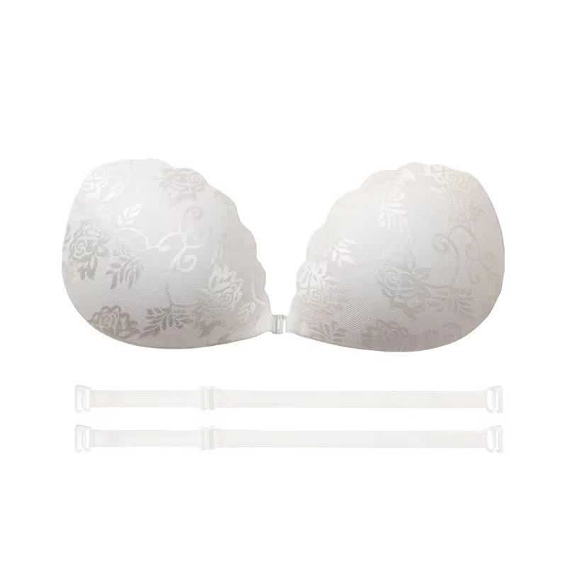 FallSweet Invisible Push Up Strapless Bra for Women Adhesive Sticky Bras Reusable Silicone Bralette Sexy Lace Wedding Lingerie