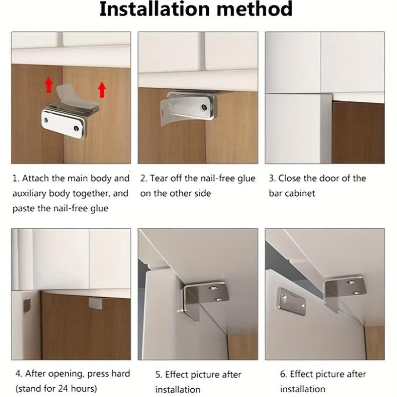 Strong magnets for cabinets, silver-aluminum magnet door frames, sturdy, wardrobes, sliding doors - household hardware