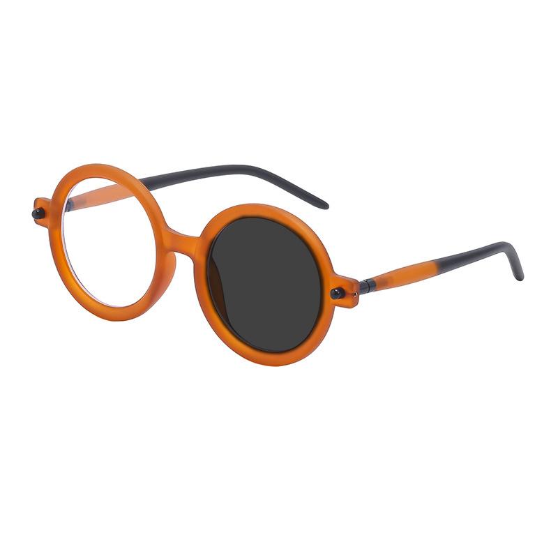 High Quality Luxury Design Retro Round Anti Blue Light Photochromic Reading Glasses For Men Computer Presbyopic Eyeglasses Women