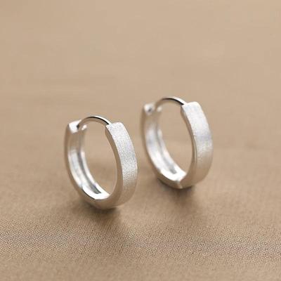 2024 New 925 Silver Plain Hoop Earrings for Women - Light Luxury Niche High-End Style