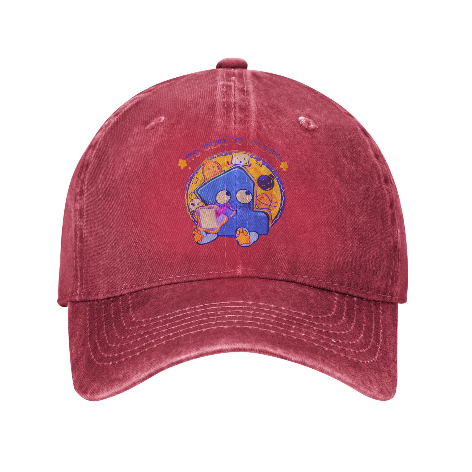 

Its Deal O’ Clock! Sun Baseball Cap BFDI Trendy Men Adult Washed Hip Hop Hats Wholesale Print Outdoor Gym Baseball Caps One Size красный