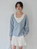 MOAT Deep V-Neck Sweatshirt (Pale Blue)