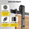 Sliding Barn Door Hardware Kit, 12FT Barn Door Kit, 330LBS Load-bearing Double Barn Door Hardware Kit, Carbon Steel Barn Door Track, Darn door for