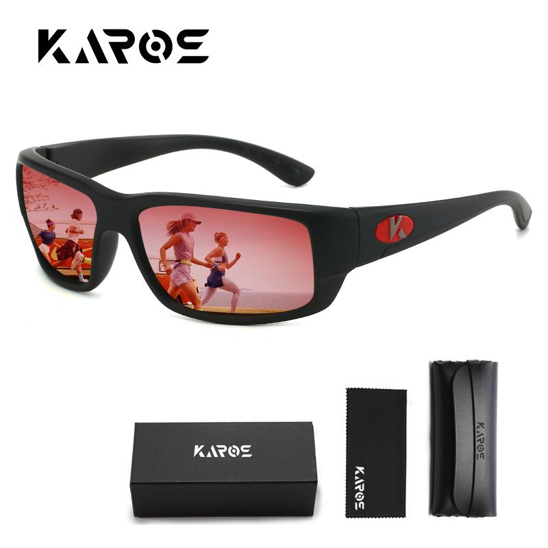 KAROS Polarized Sports Sunglasses UV400 Anti-UV Men Women Hiking Cycling Eyewear with Box Cloth Pouch YZ2028 4