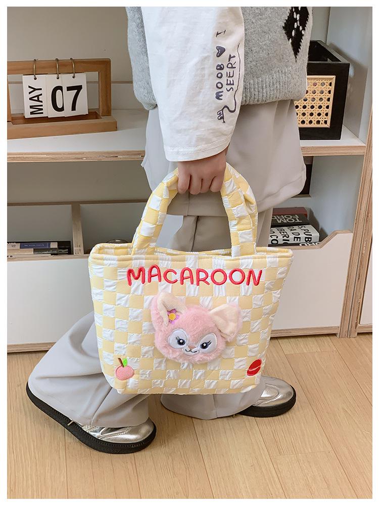 Cartoon Kids' Plush Toy Handbag - Chic, Casual, Cute Tote Wristlet for Girls