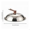 Domed Pot Lid with Viewing Section Transparent Stainless Steel Glass Window Clear Universal Pan