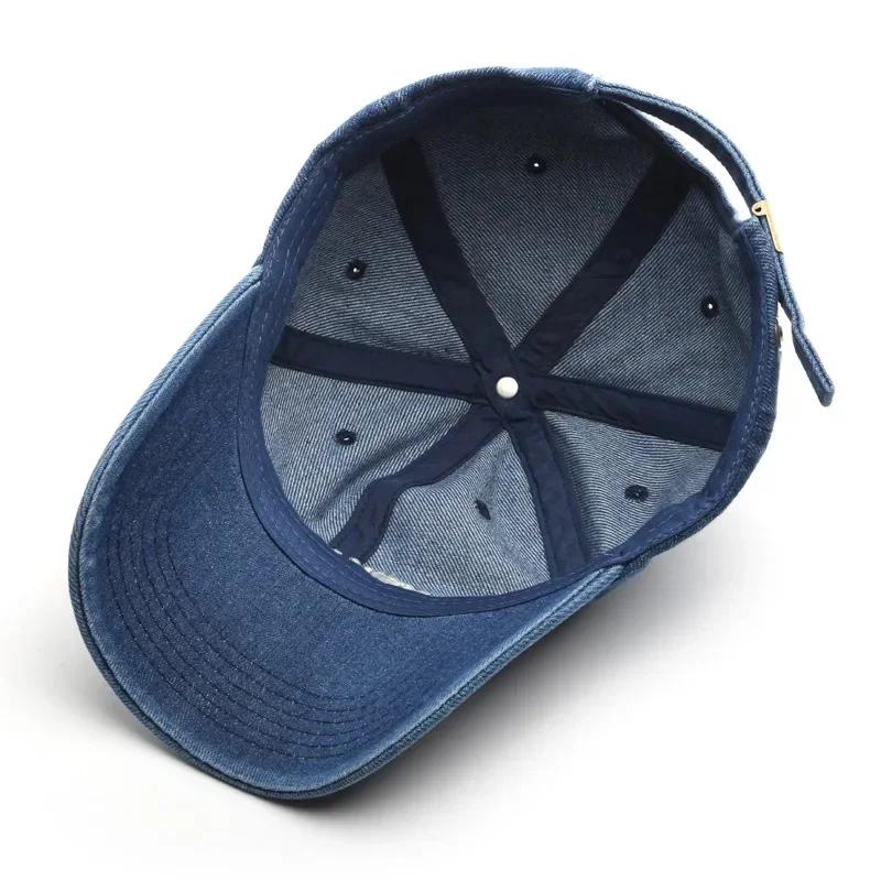 Baseball Cap Four Seasons Washed Denim Embroidery Hat Men and Women NEW YORK Cotton Fashionable Couple Relaxation Peaked Cap