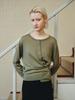 Reply Wool Blend Diagonal Cardigan_Khaki