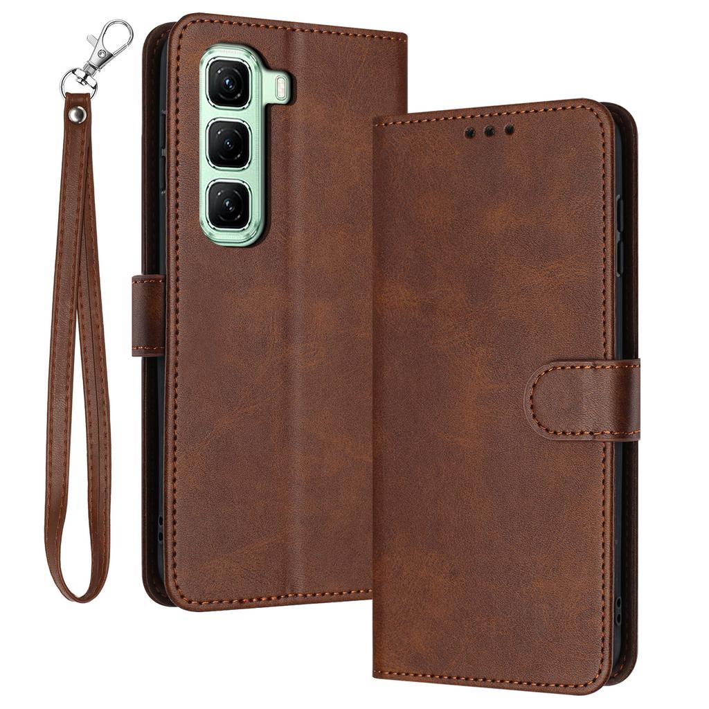 For Infinix Hot 50 Pro 4G Case Flip Stand PU Leather Wallet Phone Cover Calf Texture