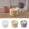 1 Pcs Candle Cup Silicone Mold DIY Stripe Jars Bottles Storage Boxes Gypsum Concrete Epoxy Resin Flower Pots Mould Home Decor