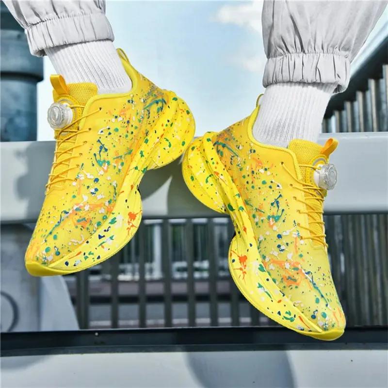 Marathon Carbon Plate Air Cushion Men Sports Running Shoes Breathable Lightweight  Comfortable Athletic Nonskid Sneakers