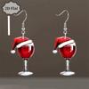 1 Pair Fashionable Cute Cartoon Christmas Snowman 2D Acrylic Dangle Earrings For Women, Suitable For Women's Christmas Wear, Christmas Gift