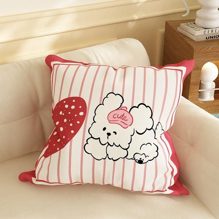Cartoon Pillow, Sofa, Living Room Cushion, High-end Double-sided Pillowcase, Bed Pillow, Office Nap Pillow, Cute