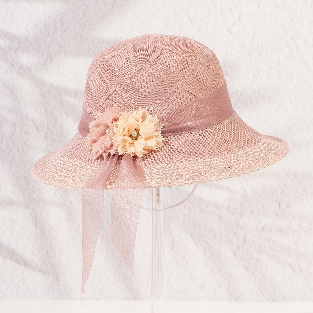 Straw hat women's outdoor travel sunscreen hat bucket hat basin hat elegant versatile women's sun hat breathable adult