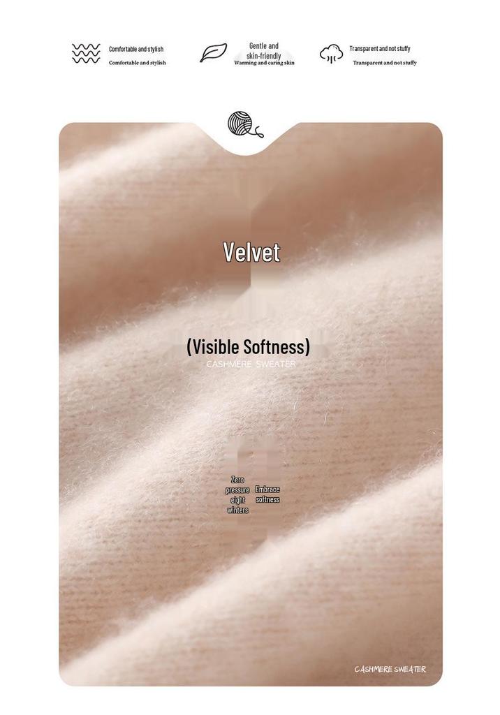 Women's Pure Cashmere Loose Fit Turtleneck Sweater, Solid Color, Thickened Base Layer for Autumn and Winter