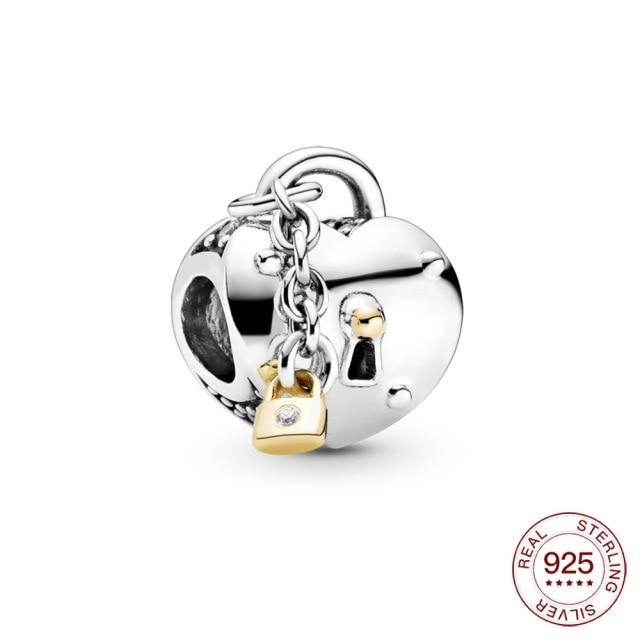 

Очаровательное двухцветное обручальное кольцо из серебра 925 пробы, подвеска для оригинального ожерелья Panjia, женское модное ювелирное изделие, подарок