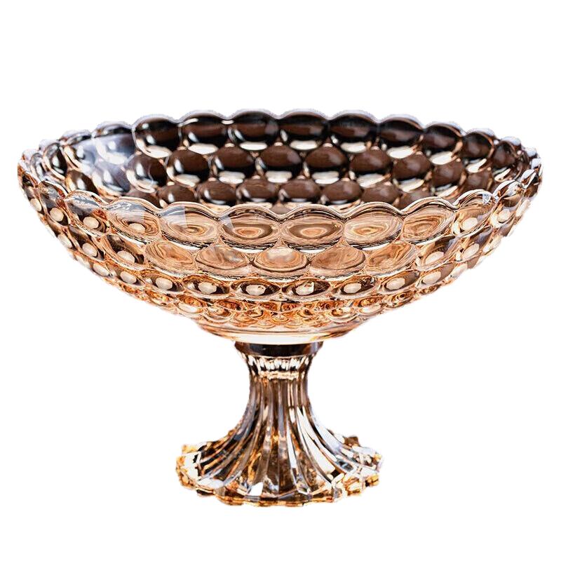 Elegant European Crystal Glass Serving Plate
