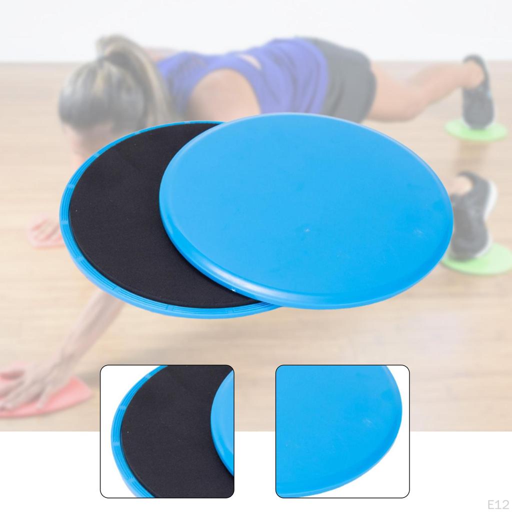 2 Pieces Core Slider Sliding Discs Abdominal Training Lightweight Double Sided Ab Pads Exercise