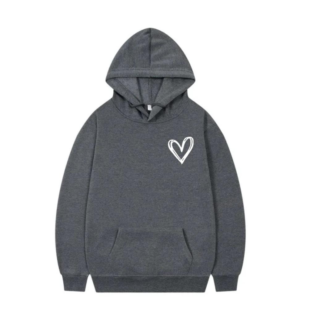 Autumn/Winter New Women's Trendy Brand Casual Heart Shaped Hoodie Outdoor Sports Jogging Comfortable Versatile Coat