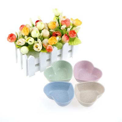 Heart Shape Fruit Snack Sauce Bowl Kids Feed Food Container Tableware Dinner Plates